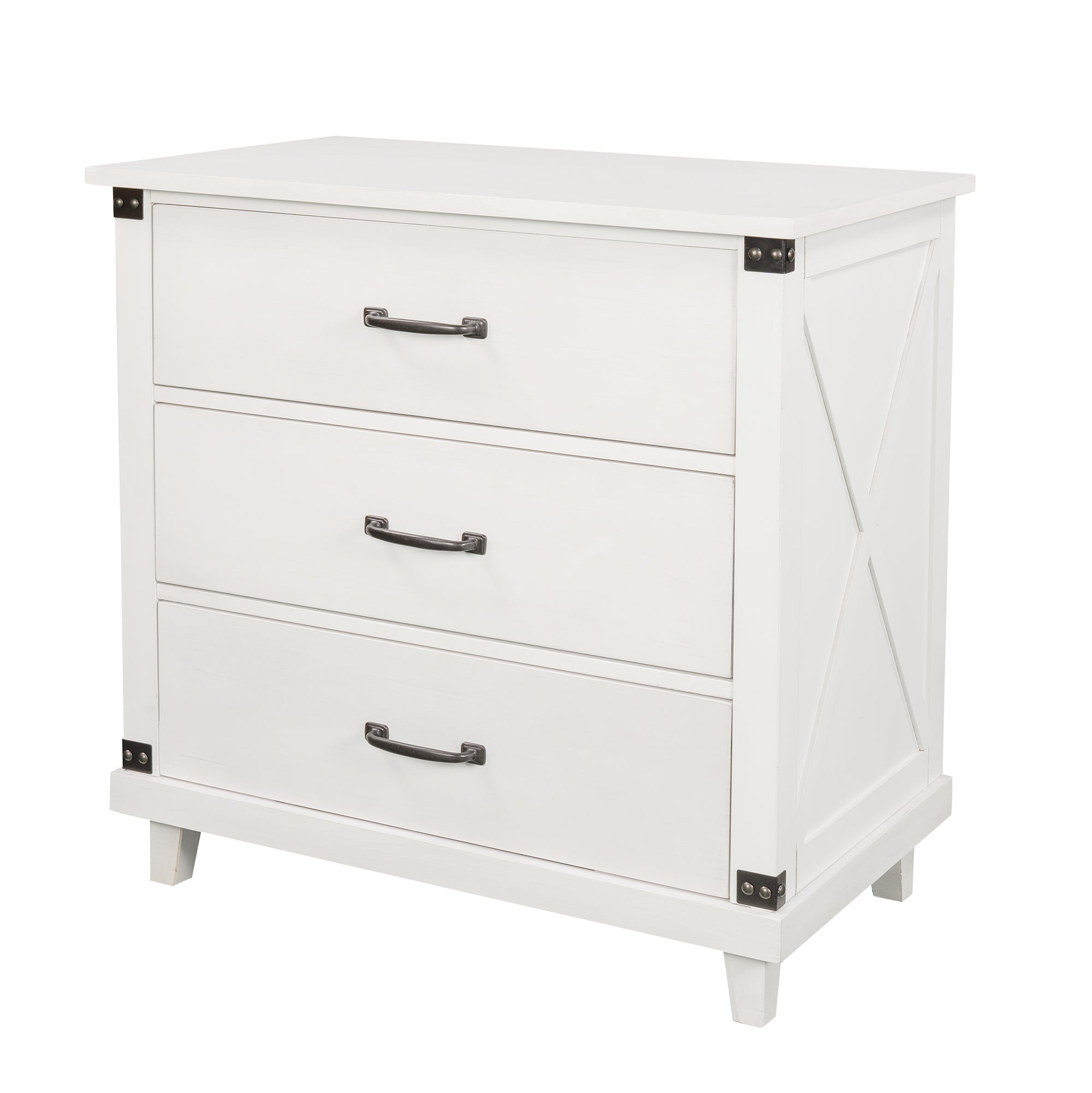 Modern Bedroom Nightstand White