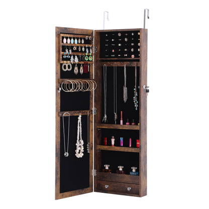 Fashion Simple Jewelry Storage Mirror Cabinet