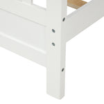 Platform Twin Bed with Headboard and Footboard, White