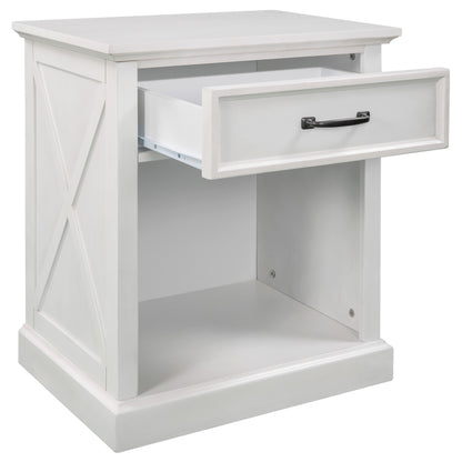 Modern Wooden Nightstand White