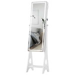 Fashion Simple Jewelry Storage Mirror Cabinet With LED Lights