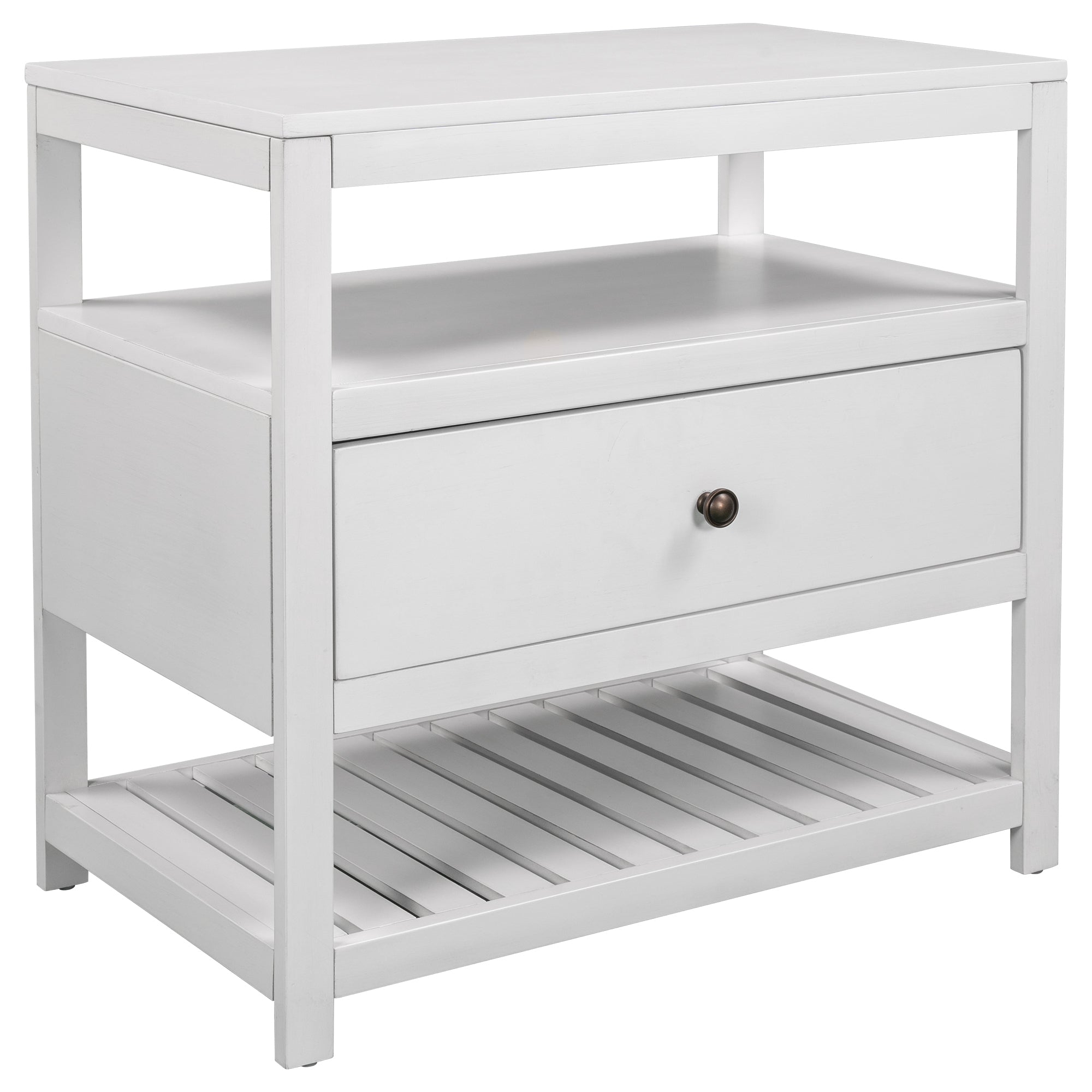 Modern Wooden Nightstand White