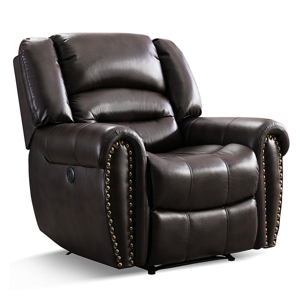 Breathable Bonded Leather Electric Single Recliner