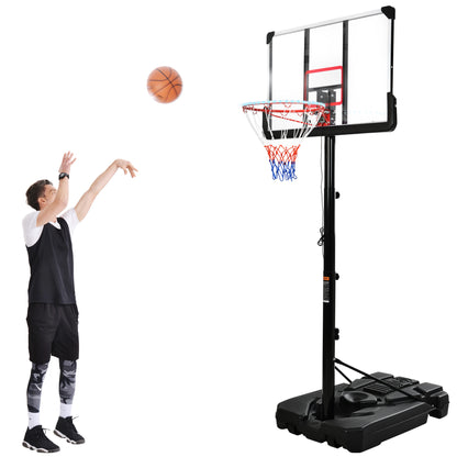 Portable Basketball Hoop Basketball with LED Lights, Black