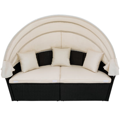 Outdoor Rattan Daybed Sunbed Set