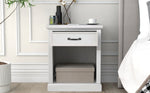 Modern Wooden Nightstand White