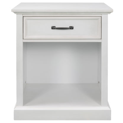 Modern Wooden Nightstand White