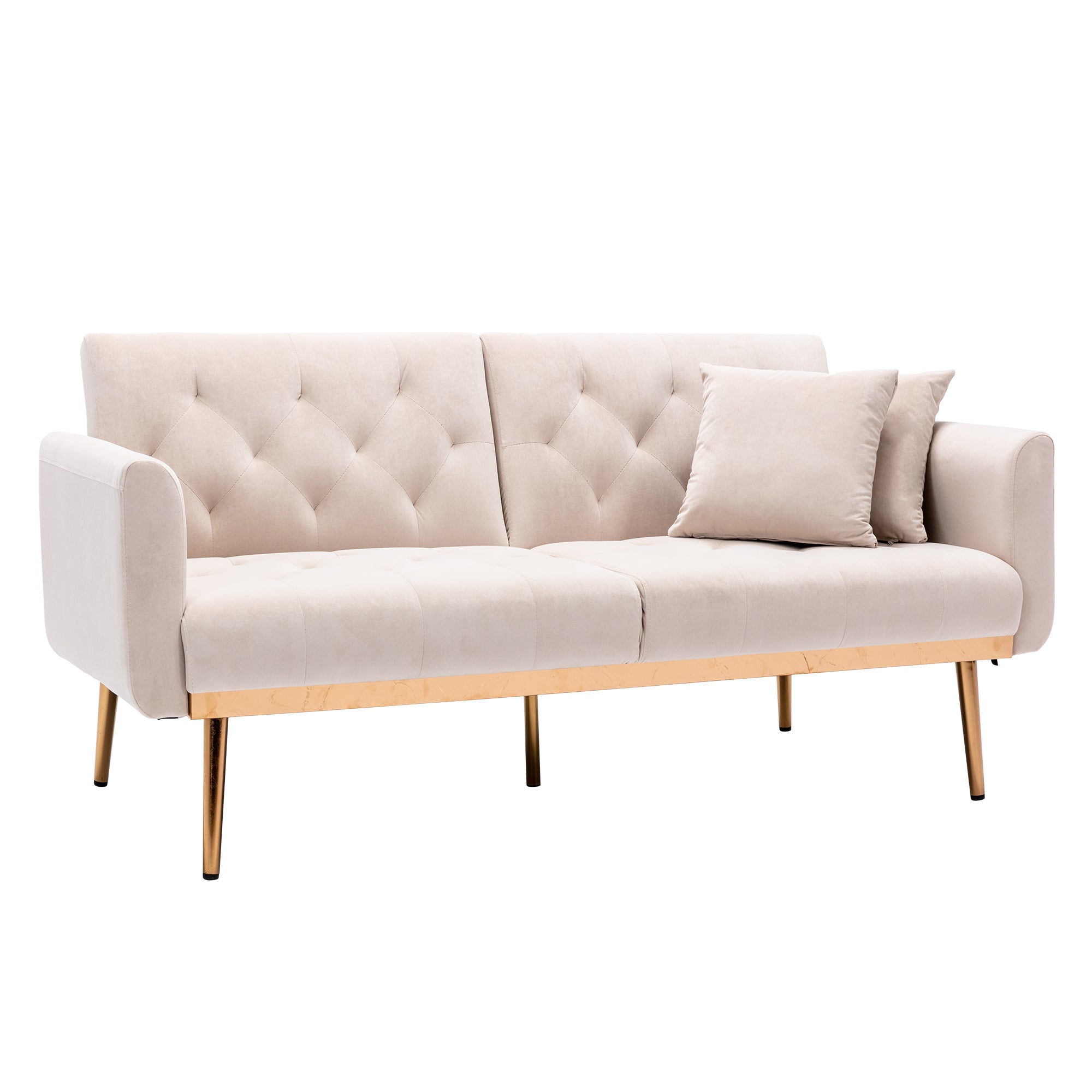 Giga Loveseat Sofa With Rose Gold Metal Feet