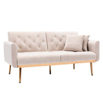 Loveseat Sofa With Rose Gold Metal Feet