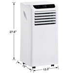 Portable Air Conditioner with Remote Control 8,000 BTU Compact Home AC Cooling Unit with Dehumidifier & Fan Modes, Complete Window Mount Exhaust Kit, 115V
