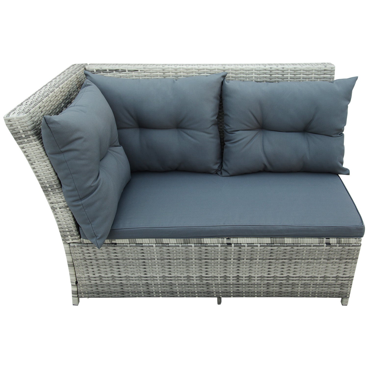 Patio Furniture Outdoor Sectional Sofa Set, Gray (6Pcs)