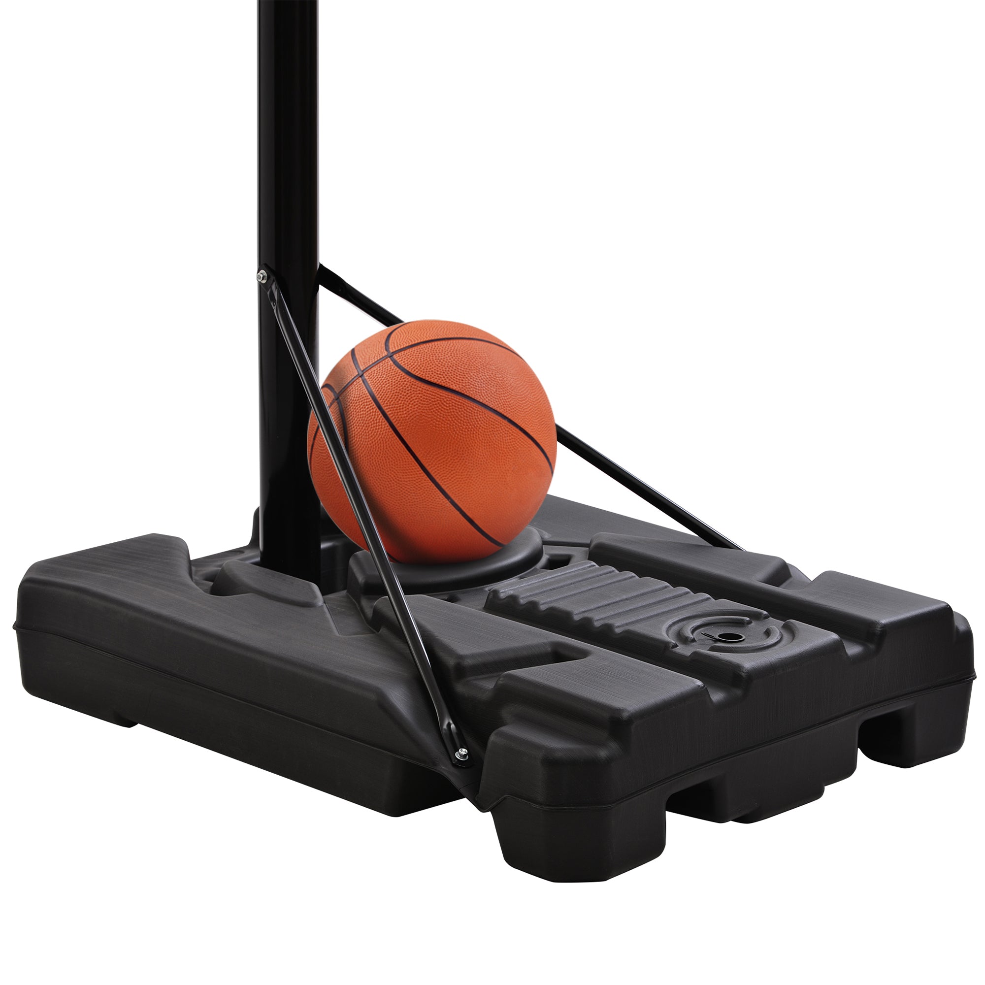 Portable Basketball Hoop Basketball with LED Lights, Black