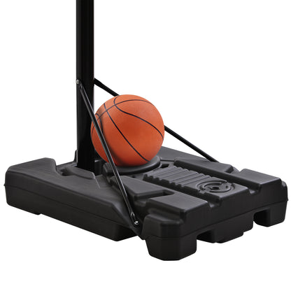 Portable Basketball Hoop Basketball with LED Lights, Black