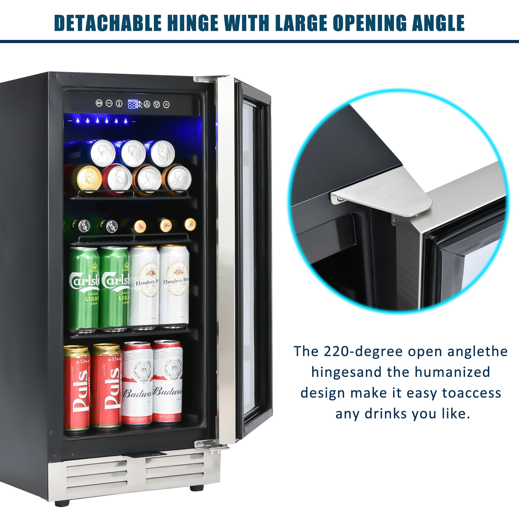 Built-in and Freestanding 15" Mini Beverage Refrigerator