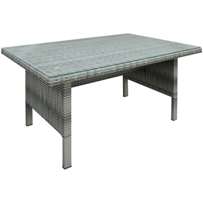 Patio Furniture Outdoor Sectional Sofa Set, Gray (6Pcs)