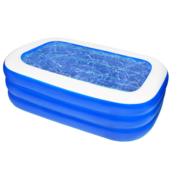 Inflatable Swimming Pool Three-layer Printing, Blue