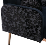 Black Velvet Loveseat Sofa