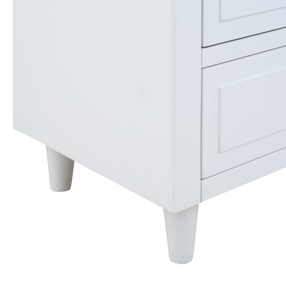 3-Drawer Wood Nightstand