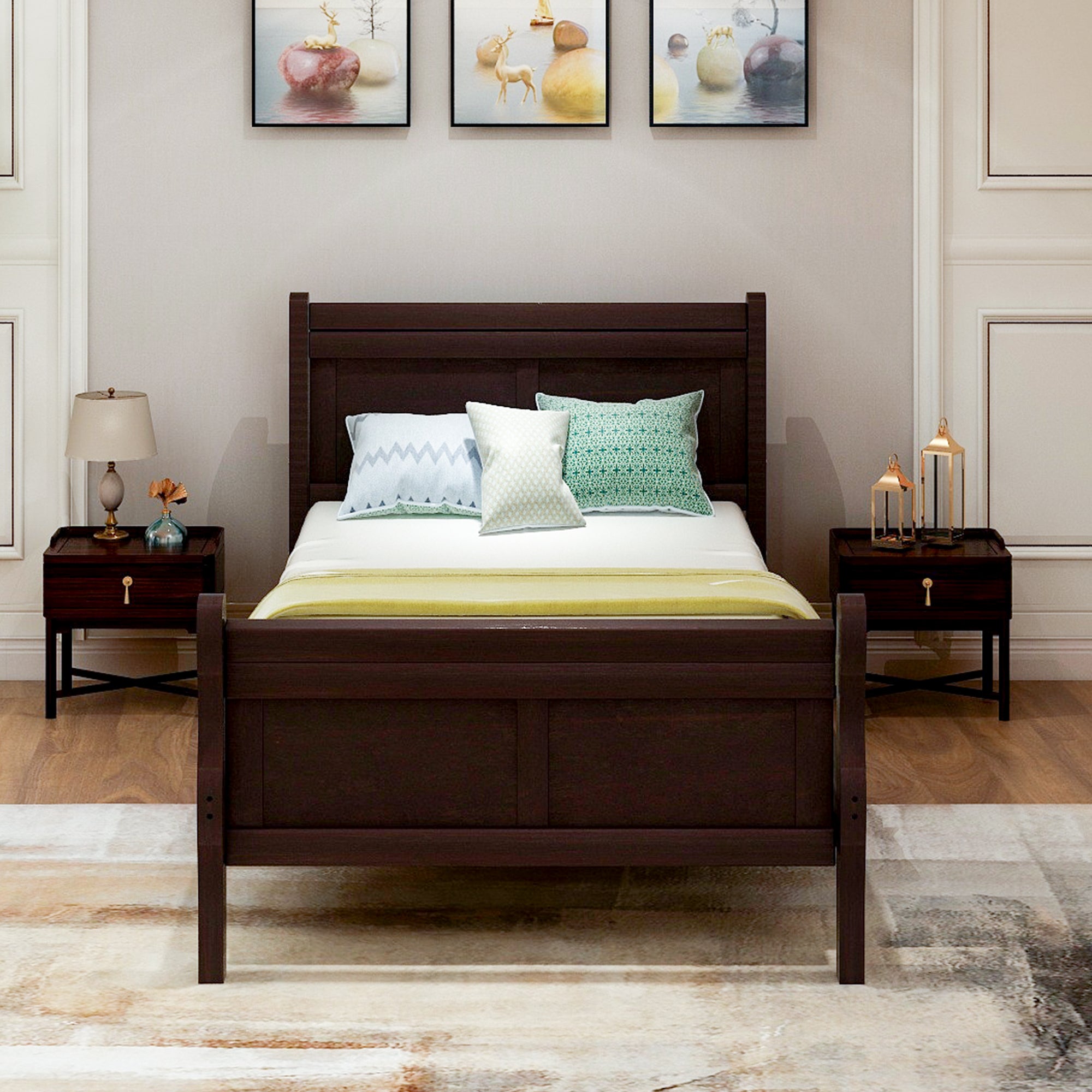 Wood Platform Twin Bed Frame