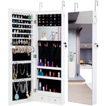 Fashion Simple Jewelry Storage Mirror Cabinet With LED Lights