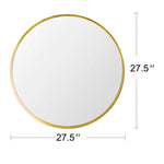 28" Wall Circle Mirror Golden