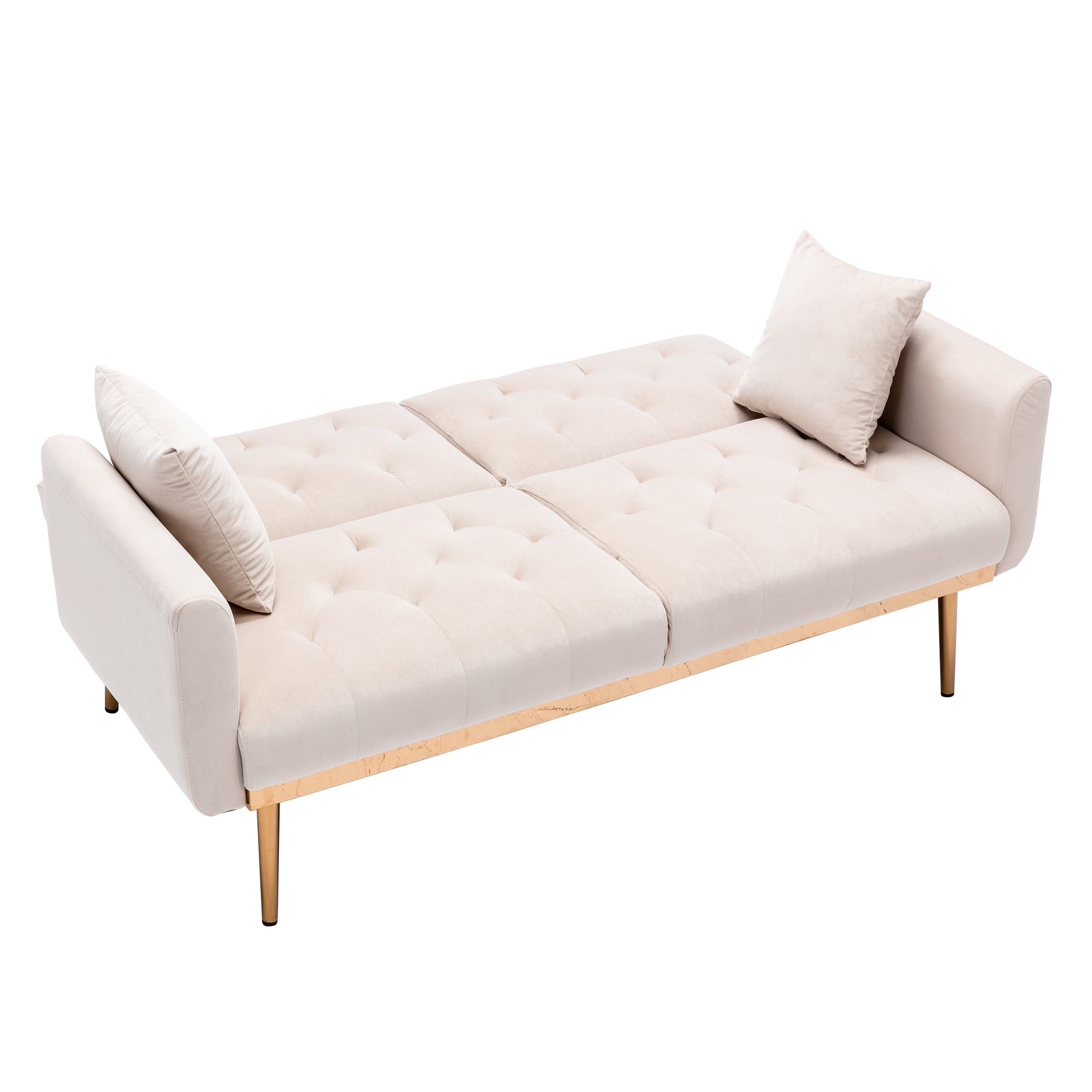 Giga Loveseat Sofa With Rose Gold Metal Feet