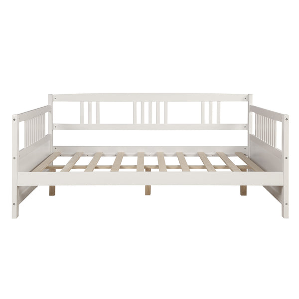 Wood Daybed with Support Legs-White