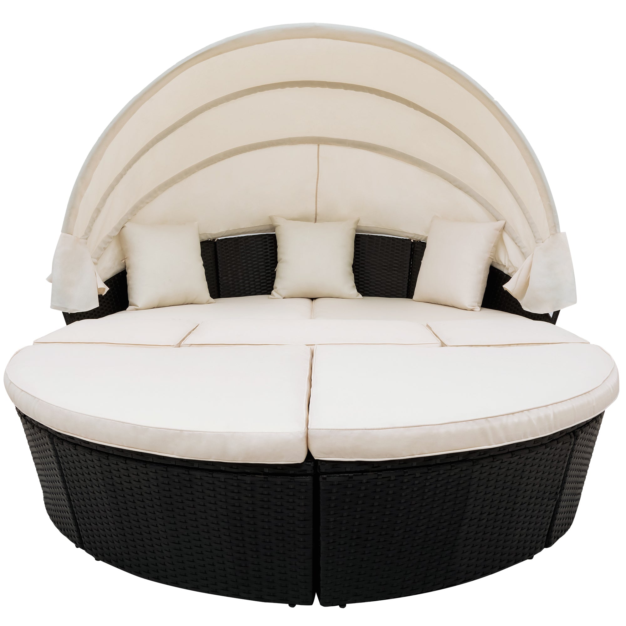 Outdoor Rattan Daybed Sunbed Set