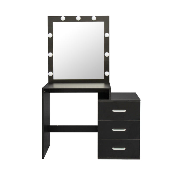 Dressing Table Modern Vanity Table Set with Large Light Mirror