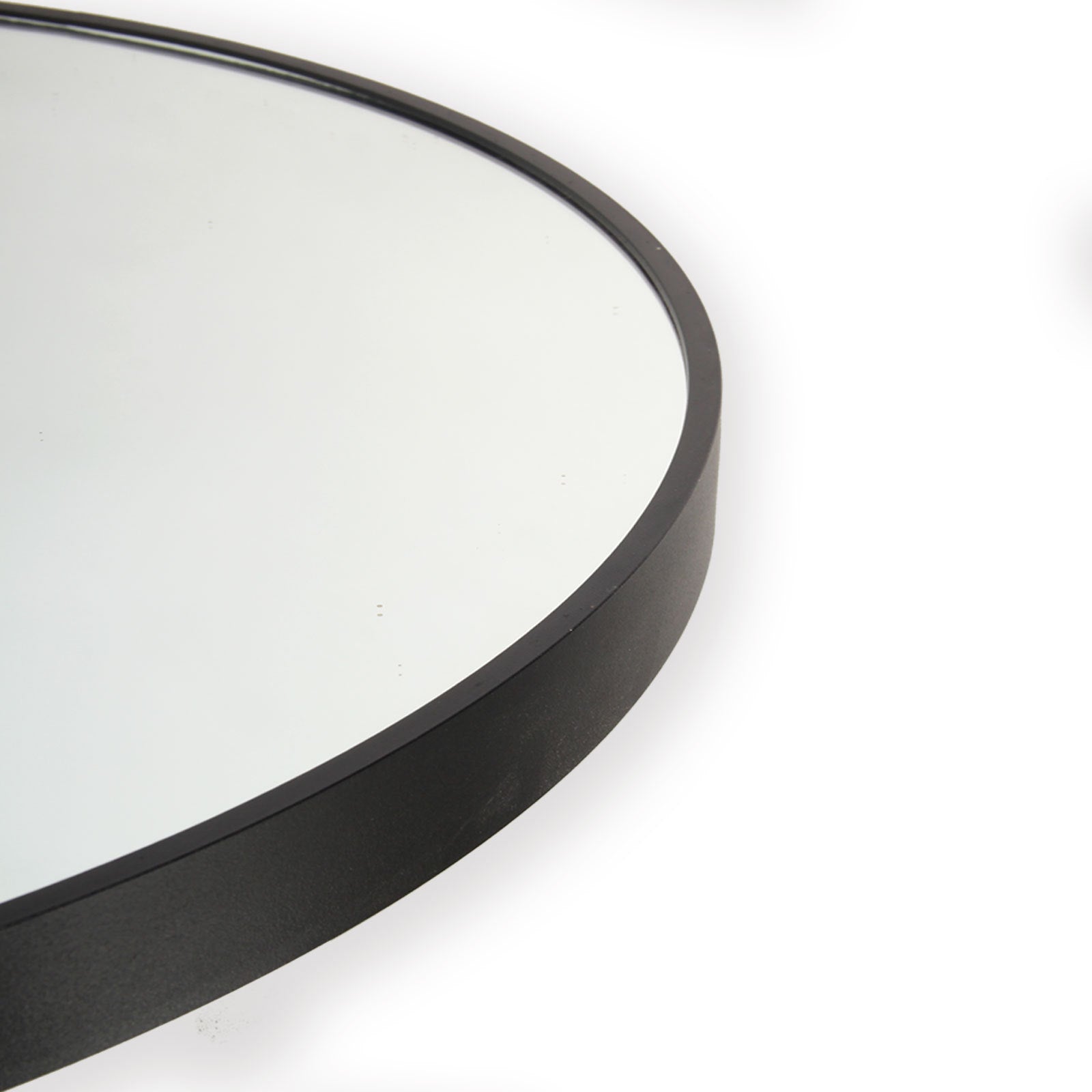32" Wall Circle Mirror Black