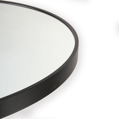 32" Wall Circle Mirror Black