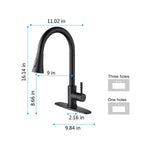 Pullout Spray Kitchen Faucet, TH003-Black