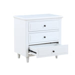 3-Drawer Wood Nightstand