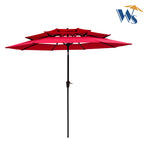 Outdoor Patio  Umbrella 3-Tiers, Red