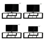 Double L-Shaped TV Stand，Display Shelf ，Bookcase for Home Furniture,Black