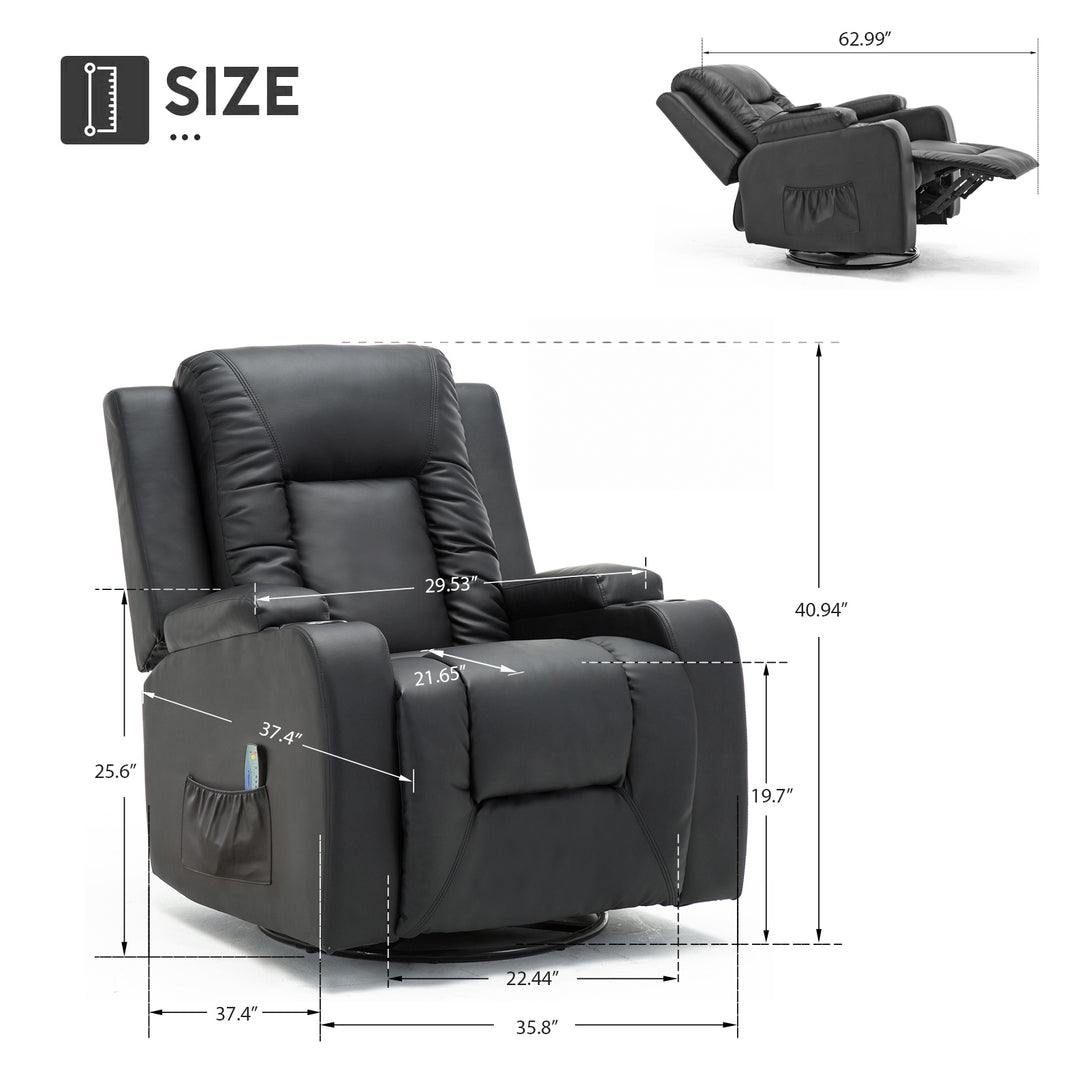 Comhoma Modern Massage Recliner Chair WMT H7134