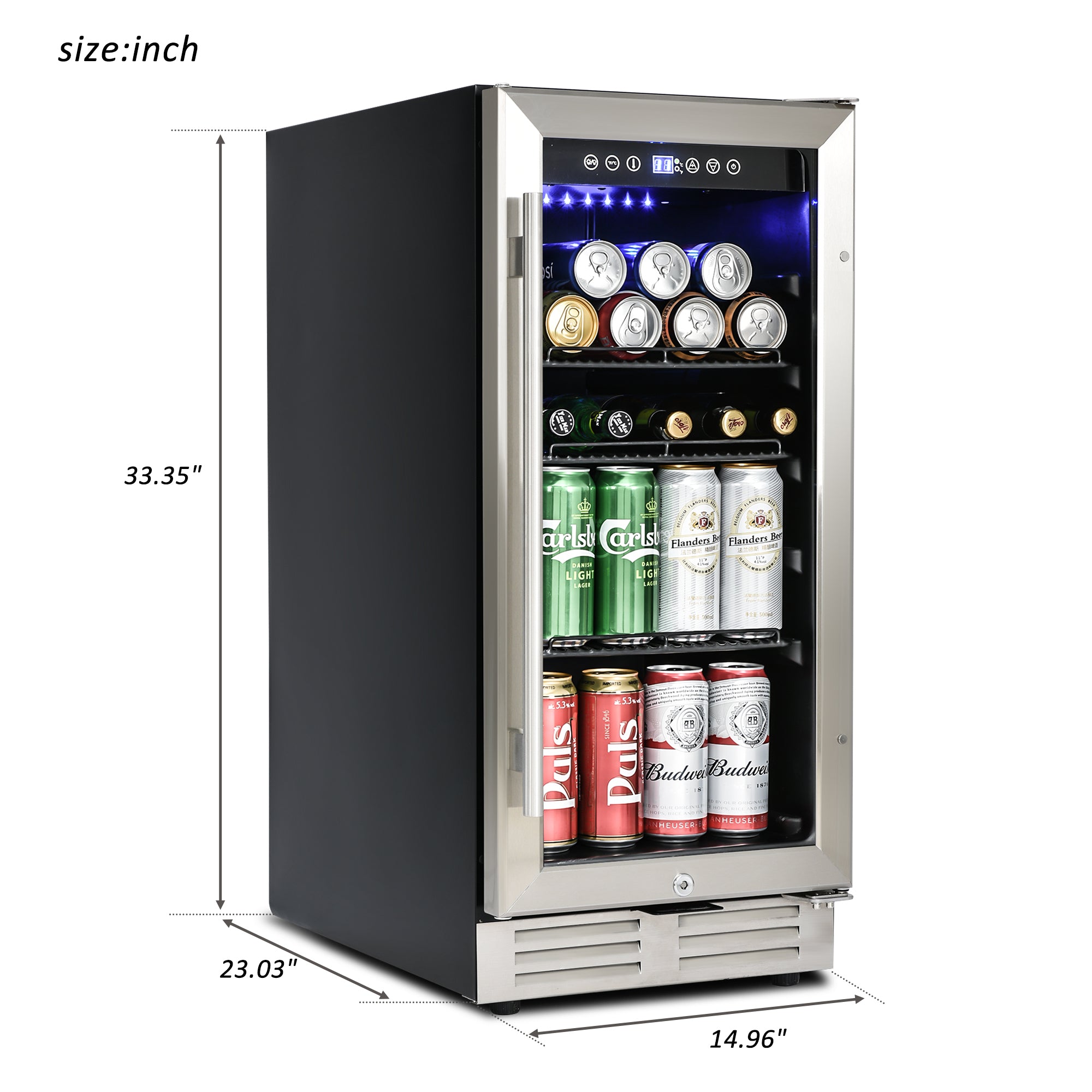 Built-in and Freestanding 15" Mini Beverage Refrigerator