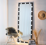 Hollywood Style Full Length Vanity Mirror With LED light bulbs Black