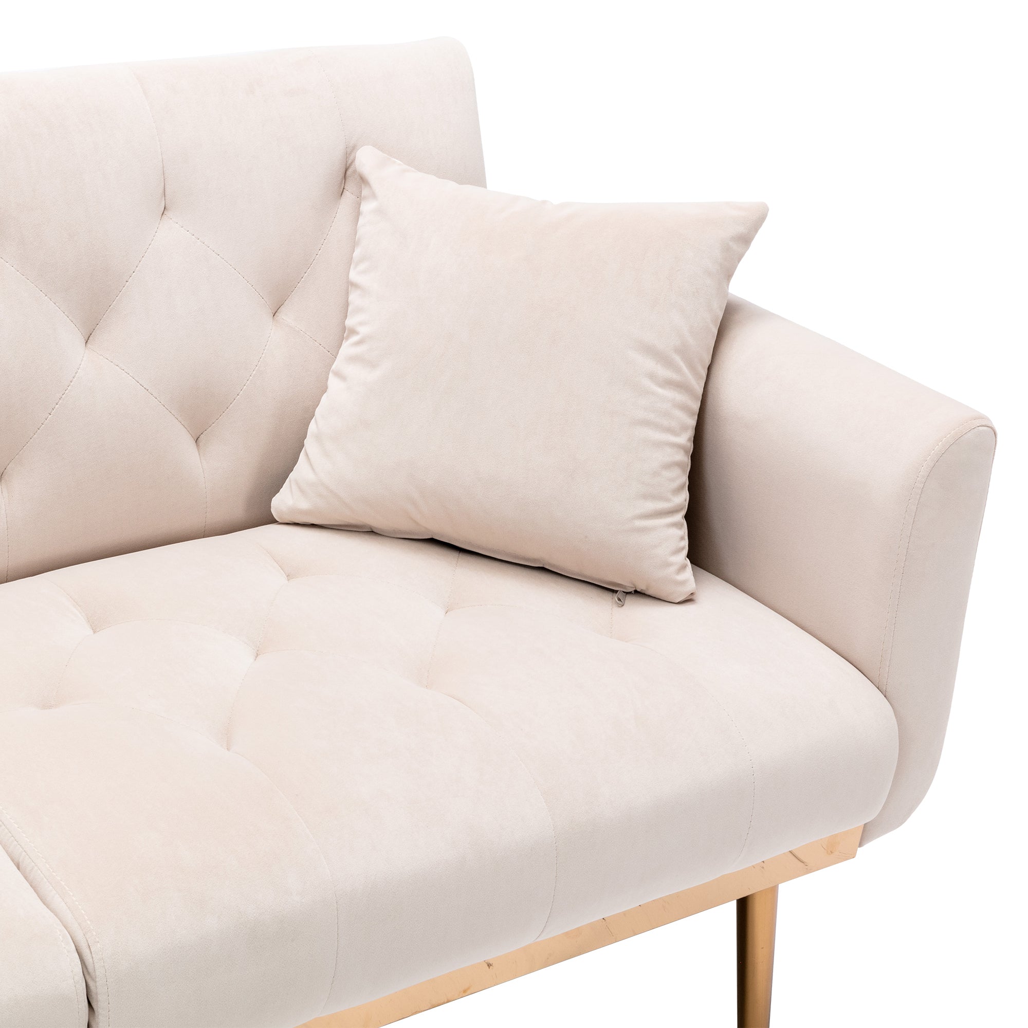 Giga Loveseat Sofa With Rose Gold Metal Feet