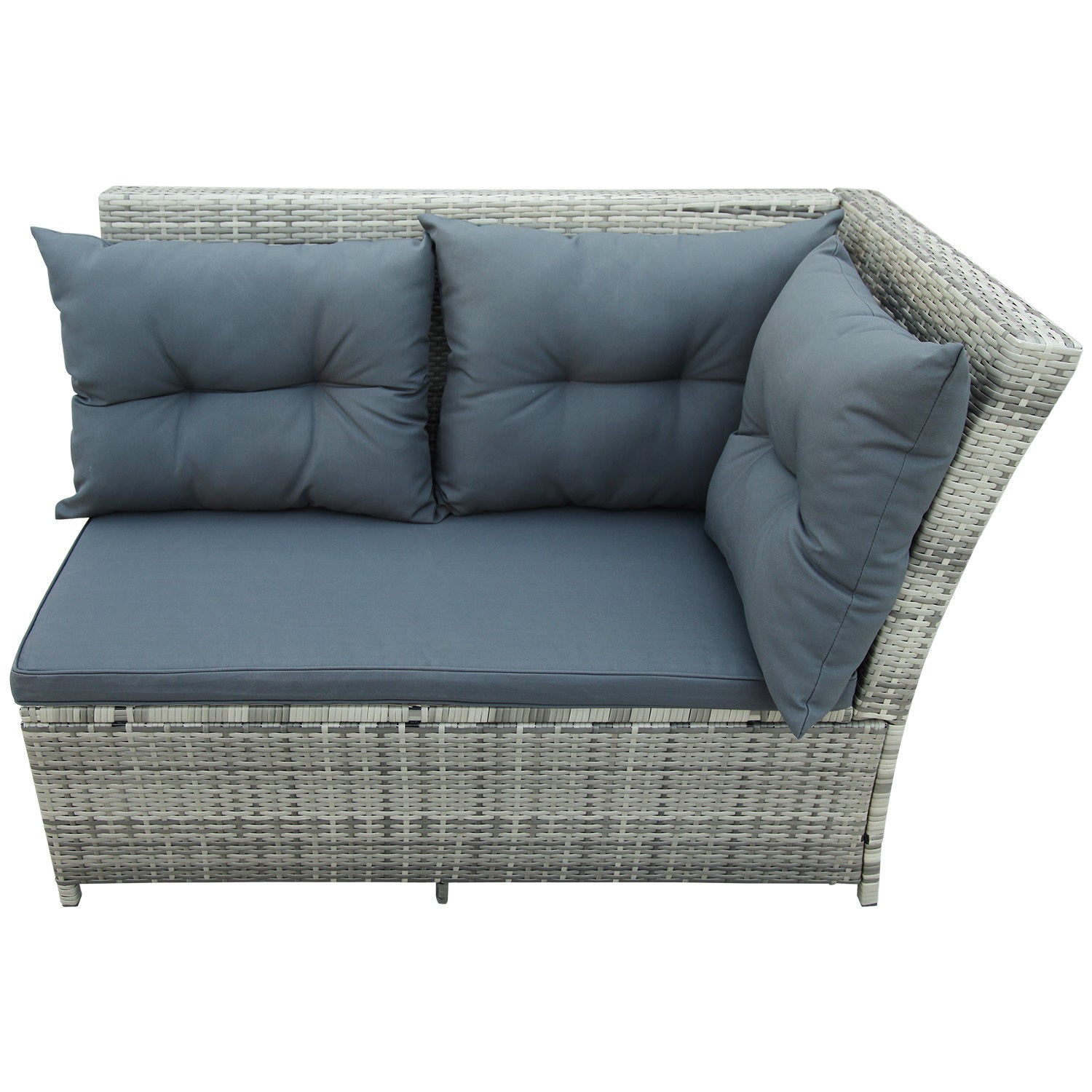 Patio Furniture Outdoor Sectional Sofa Set, Gray (6Pcs)