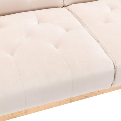 Giga Loveseat Sofa With Rose Gold Metal Feet