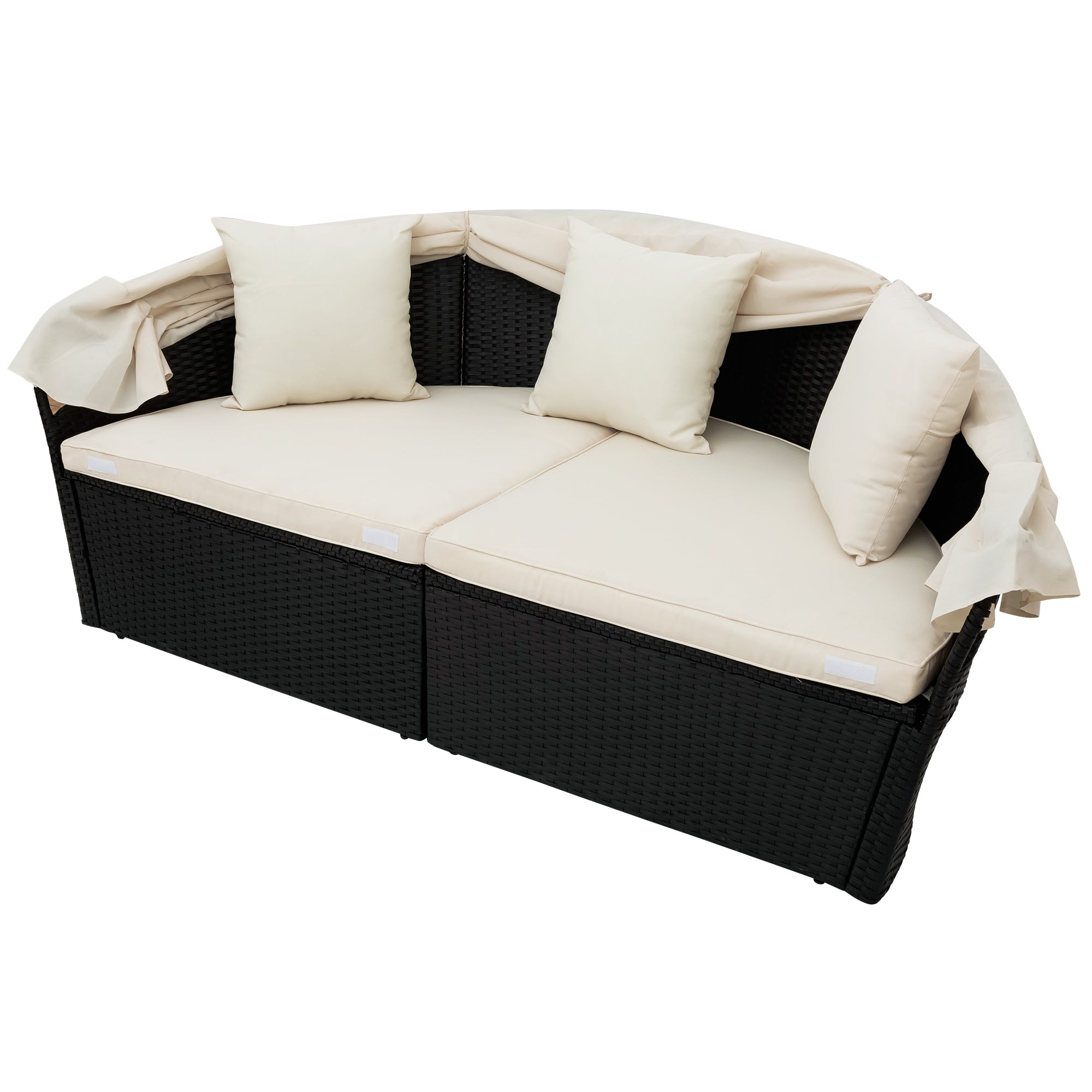 Outdoor Rattan Daybed Sunbed Set