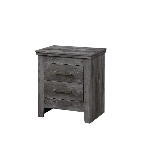 Nightstand Rustic Gray Oak