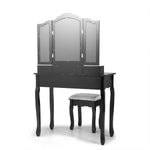 Makeup Vanity Table with Mirror With Stool & 4 Drawers