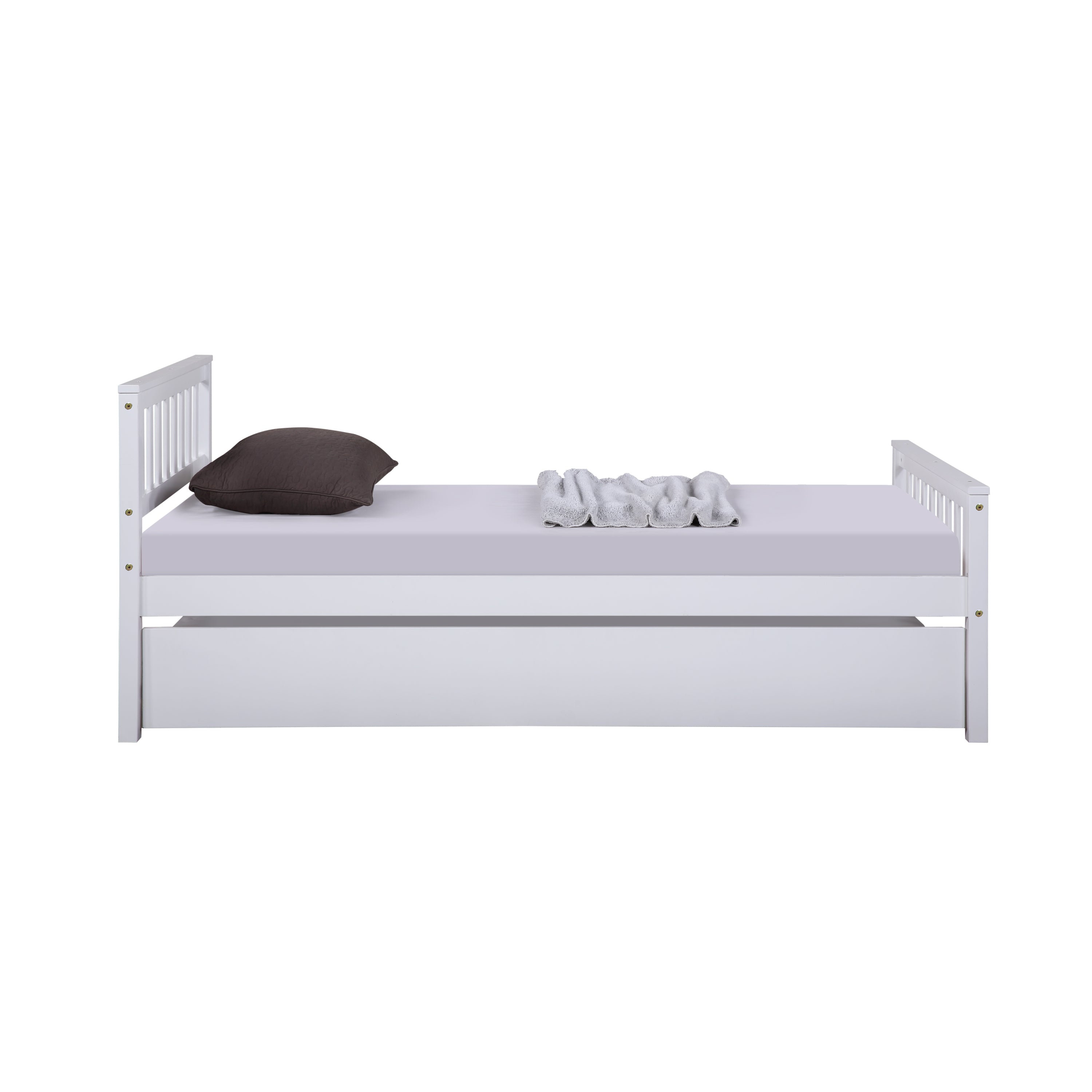 Twin Bed with Headboard and Footboard Grey