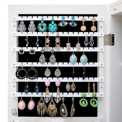 Fashion Simple Jewelry Storage Mirror Cabinet With LED Lights