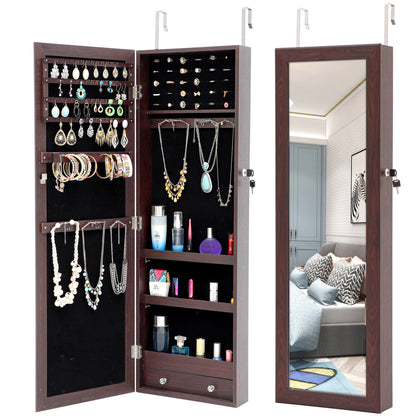 Fashion Simple Jewelry Storage Mirror Cabinet