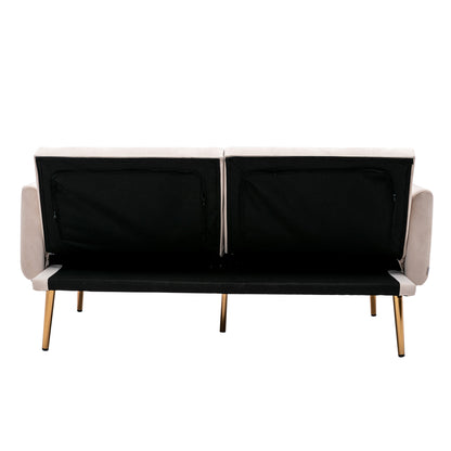 Giga Loveseat Sofa With Rose Gold Metal Feet