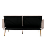 Loveseat Sofa With Rose Gold Metal Feet