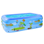 Family Inflatable Swimming Pool Three-layer Printing, Above Ground PVC Outdoor Ocean Toy Pool for Kids, Babies, Adults, 82.60‘’W*55''D*25.50''H